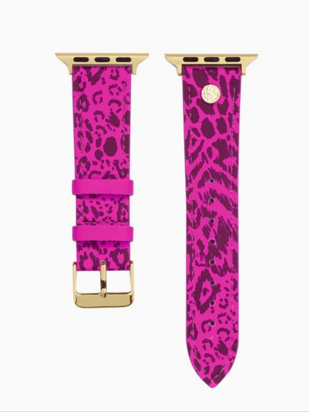 LILLY PULITZER Leather Apple Watch Band in Cerise Pink Pattern Play - Picture 10 of 13